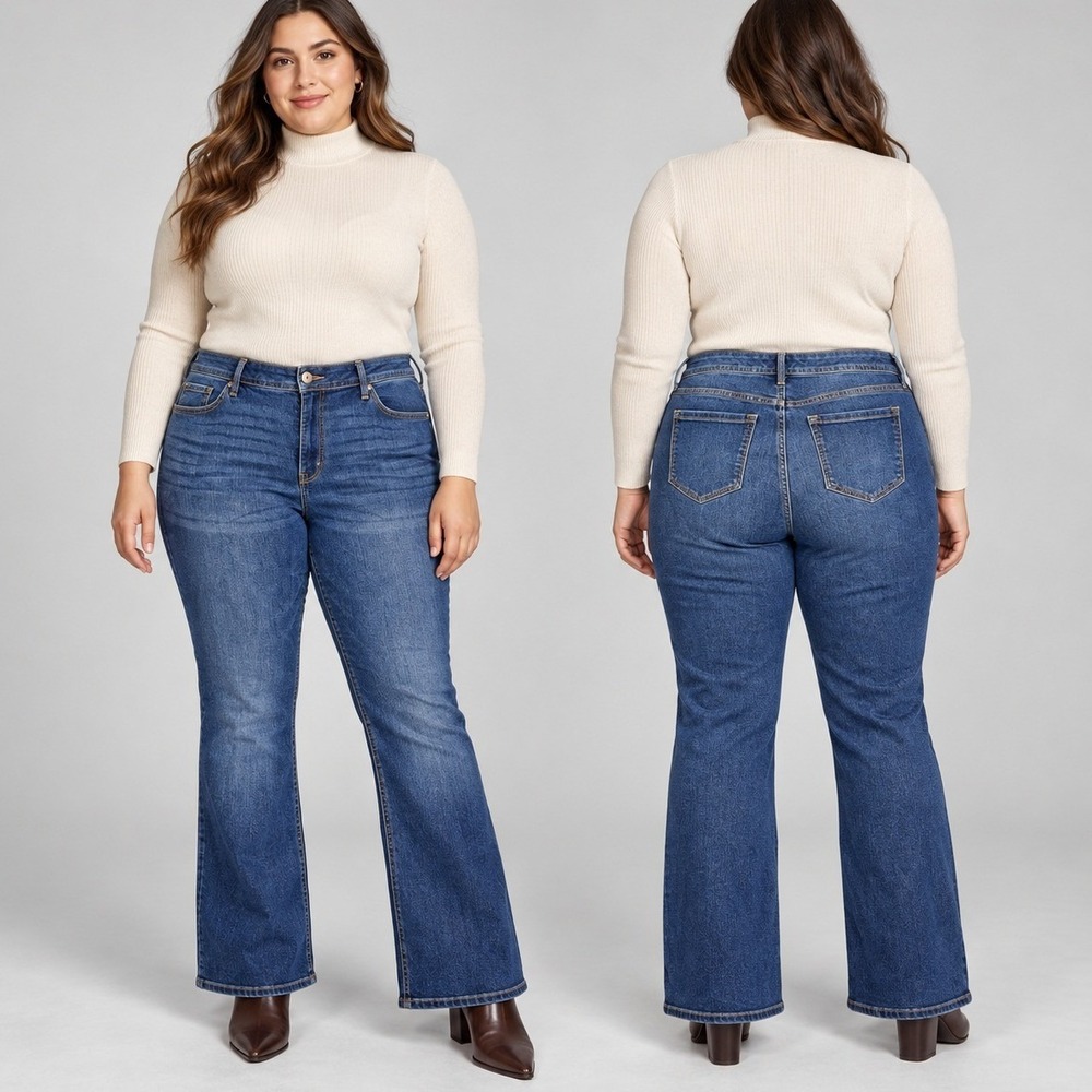 Torrid Luxe Slim Boot Jeans Womens 22S Blue Super Stretch Denim‎ Casual Retro